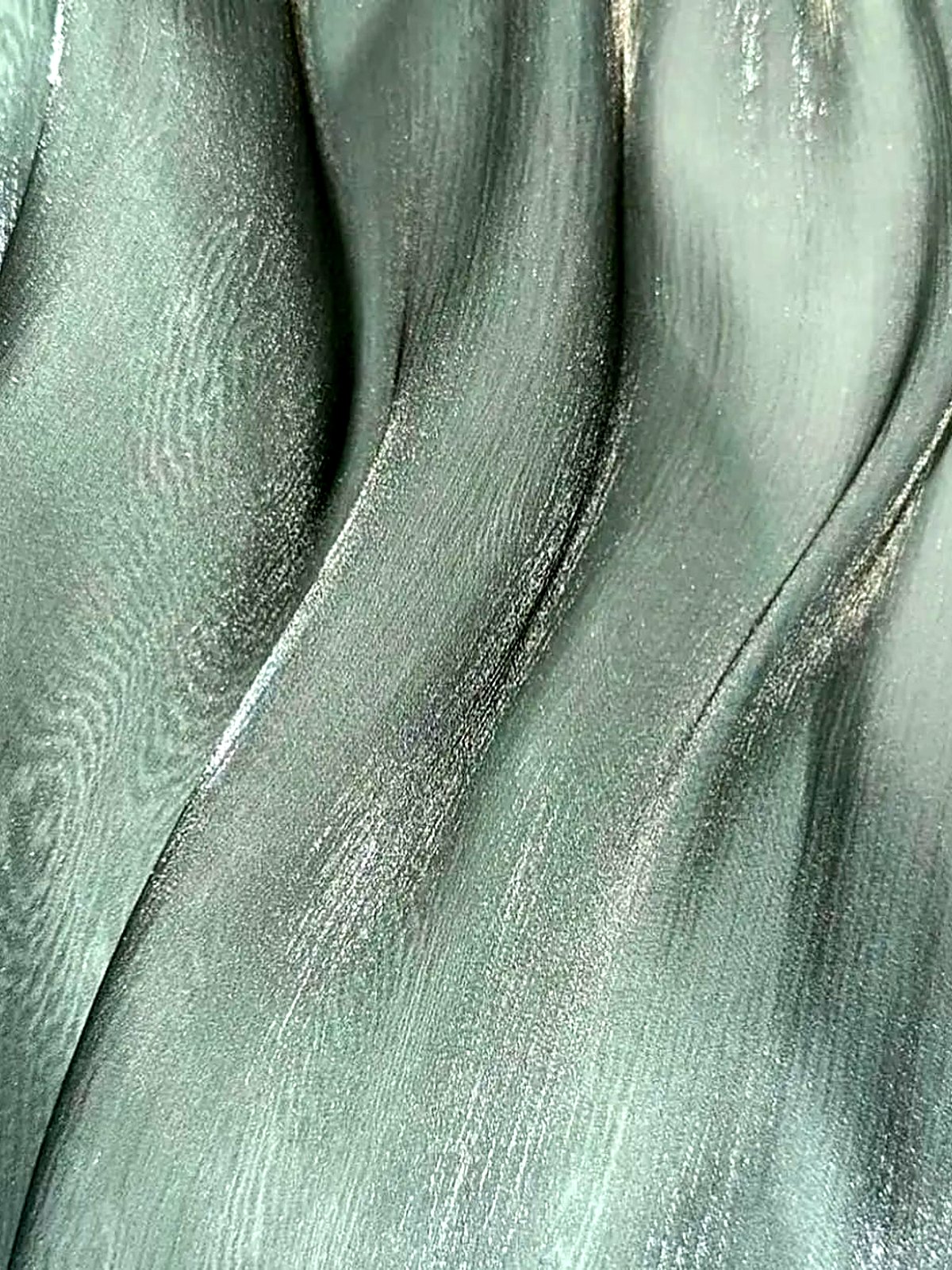 Mint shimmer georgette in soft folds